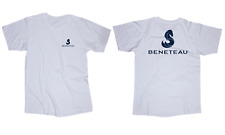 Camiseta branca logotipo veleiro Beneteau marina à vela ilha oceânica barco doca comprar usado  Enviando para Brazil