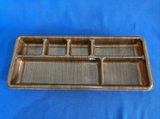 Organizador de gaveta de mesa vintage Max Klein plástico com aparência de grão de madeira feito nos EUA comprar usado  Enviando para Brazil