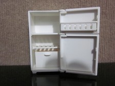 Conjunto de geladeira de plástico porta dupla para casa de bonecas geladeira branca sem marca, usado comprar usado  Enviando para Brazil