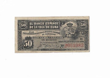 ESPAÑA: 50 CENTAVOS BANCO DE ULTRAMAR. AÑO 1896. CON SERIE. BC+. ENVIO GRATIS. comprar usado  Enviando para Brazil