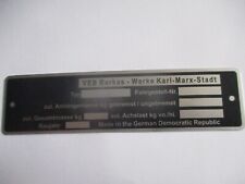 Typenschild plate schild gebraucht kaufen  Deutschland