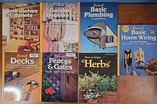 Sunset Book Lot 7 Bookshelves Plumbing Decks Fences Herbs Home Wiring Curtains  comprar usado  Enviando para Brazil