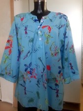 Hellblau gemusterte bluse gebraucht kaufen  Poing