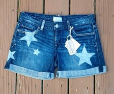 Usado, Shorts jeans Aeropostale feminino júnior pintado estrela azul tamanho 7/8 comprar usado  Enviando para Brazil