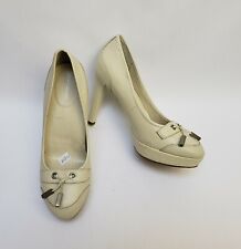 Sapato Rockport Feminino Salto Borla Plataforma Creme Tamanho EUA 7.5 EU 38 comprar usado  Enviando para Brazil