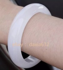 Pulseira de miçangas de jadeíta branca muito natural tamanho 55mm-66mm comprar usado  Enviando para Brazil