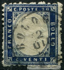 Cent.20 azzurro grigio usato  Talla