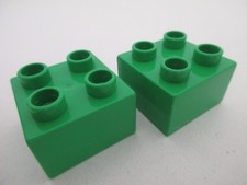 LEGO DUPLO 3437 - x2 Brique Brick 2x2 - Bright Green Vert Clair comprar usado  Enviando para Brazil
