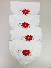 Set embroidered poinsettia for sale  Clyde