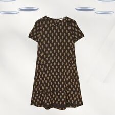 Vestido Jersey Ex Fat Face Feminino Manga Curta Simone Woodblock Preto comprar usado  Enviando para Brazil