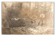 Postcard lumberjacks posing for sale  Saco