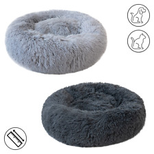 Cama calmante cinza para cachorro gato confortável felpuda quente fofa colchão tapete de pele, usado comprar usado  Enviando para Brazil