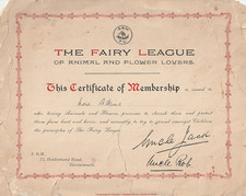Fairy league certificate for sale  BOURNEMOUTH
