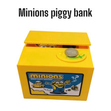 Cofrinho Minions automático dinheiro moeda roubo caixa eletrônica boneca de plástico presente comprar usado  Enviando para Brazil