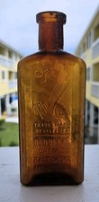 Usado, Garrafa âmbar reumacida vintage Baltimore Md. Bobbitt Chem. Co. comprar usado  Enviando para Brazil