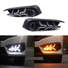 Ajuste 2016-18 Honda Civic LED DRL luz de circulação diurna lâmpada de neblina com seta comprar usado  Enviando para Brazil