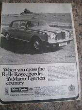 MANN EGERTON COUNTRY ROLLS-ROYCE FRONTEIRA ILHA SAGRADA REINO UNIDO 1979 ANÚNCIO A4 ARQUIVO 41 comprar usado  Enviando para Brazil