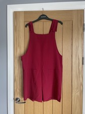 Ladies red dungaree for sale  FERNDALE