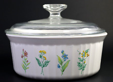 Caçarola vintage Corning Ware 1,6 litros prato meu jardim com tampa flores florais comprar usado  Enviando para Brazil