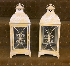 Metal lanterns glass for sale  BRAINTREE