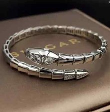 Pulseira Bvlgari Serpenti Viper ouro branco 18k pulseira de diamante tamanho 18 comprar usado  Enviando para Brazil