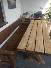 Rustikale gartenbank tisch gebraucht kaufen  Bremen