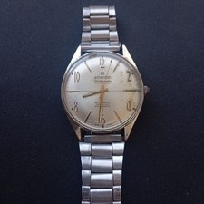 Raro 1950 Atlantic Worldmaster Original Manual relógio suíço masculino vintage, usado comprar usado  Enviando para Brazil