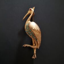 Broche vintage cigogne d'occasion  Saint-Cloud