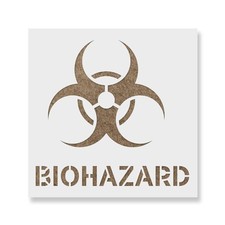 Biohazard symbol stencil for sale  UK