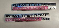 2005-2010 FORD F250 F350 E250 E350 POWER STROKE TURBO DIESEL V8 EMBLEMAS LATERAIS FABRICANTE DE EQUIPAMENTO ORIGINAL comprar usado  Enviando para Brazil