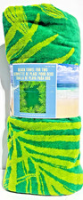 Toalha de praia para dois 72” X 84” 100% algodão 380 GSM- Palmas - Verde - 1 PC comprar usado  Enviando para Brazil