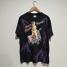 Camisa vintage Bad Boys brinquedos motociclista garota relâmpago AOP VINTAGE - G comprar usado  Enviando para Brazil