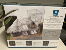 Nova caixa de sapatos empilhável - organizador pacote com 4 sapateiras plástico transparente comprar usado Nova caixa de sapatos empilhável - organizador pacote com 4 sapateiras plástico transparente comprar usado  Enviando para Brazil