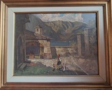 Paesaggio olio lago usato  Ponte in Valtellina