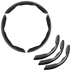 Acessórios antiderrapantes para capa de volante de carro universal fibra de carbono 3 peças comprar usado  Enviando para Brazil