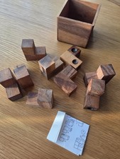 Wooden cube puzzle for sale  GLASGOW