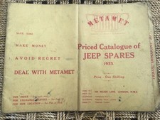 Catálogo de repuestos Jeep 1953 Metamet Belsize Lane, Londres NW3 segunda mano  Embacar hacia Mexico