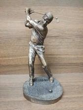 Bronzed resin golfer for sale  PORTH