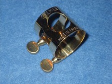 LIGADURA DE SAXOFONE ALTO VINTAGE SELMER PARIS 2 PARAFUSOS - ACABAMENTO RARO DE PLACA DE OURO!, usado comprar usado  Enviando para Brazil