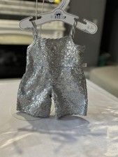 Macacão Build A Bear prata lantejoulas uma peça brilhante elegante comprar usado  Enviando para Brazil