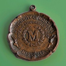  1905 Missoula Montana University Medallion Award Sports Track Field 440 jardas corrida  comprar usado  Enviando para Brazil