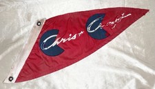 Vintage Chris Barco Artesanal Lancha Burgee Bandeira Lã Azul e Vermelha Rara comprar usado  Enviando para Brazil