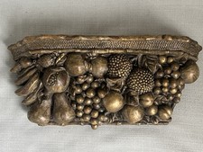 Prateleira de suporte de parede larga vintage colonial Williamsburg frutas e bambu falso, usado comprar usado  Enviando para Brazil