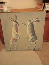 Canvas boxing hares for sale  GRANGEMOUTH
