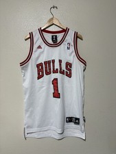 Camiseta Adidas Derrick Rose Red And White Bulls autêntica tamanho médio NBA rara, usado comprar usado  Enviando para Brazil