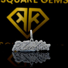 Pingente Berloque Rapper Carta Personalizada Masculino Hip Hop Moissanite Prata 925, usado comprar usado  Enviando para Brazil