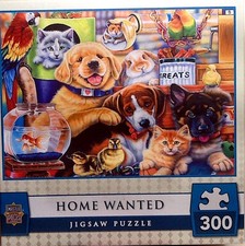 Usado, Quebra-cabeça Home Wanted Puppies gatinhos pato peixinho dourado papagaio coelho Newland 300 21X15 comprar usado  Enviando para Brazil