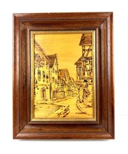 Ancien tableau pyrogravure d'occasion  Benfeld