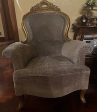 Poltrona antica legno usato  Roma