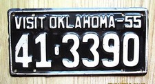 Oklahoma 1955 license for sale  Lake Panasoffkee
